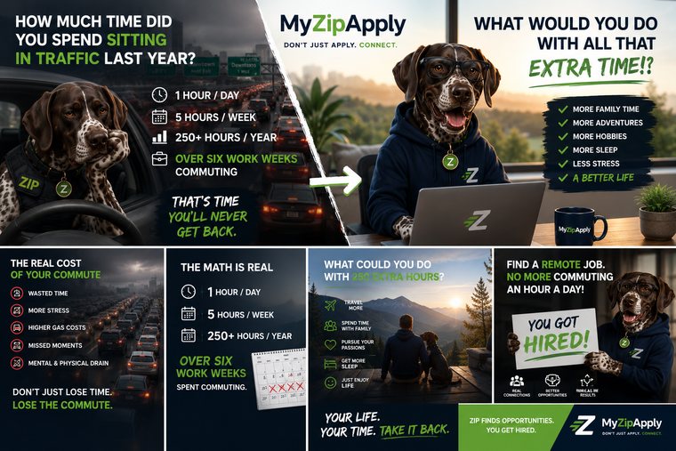 Forced back to the office? Find remote — MyZipApply — Zip the job-search bird dog