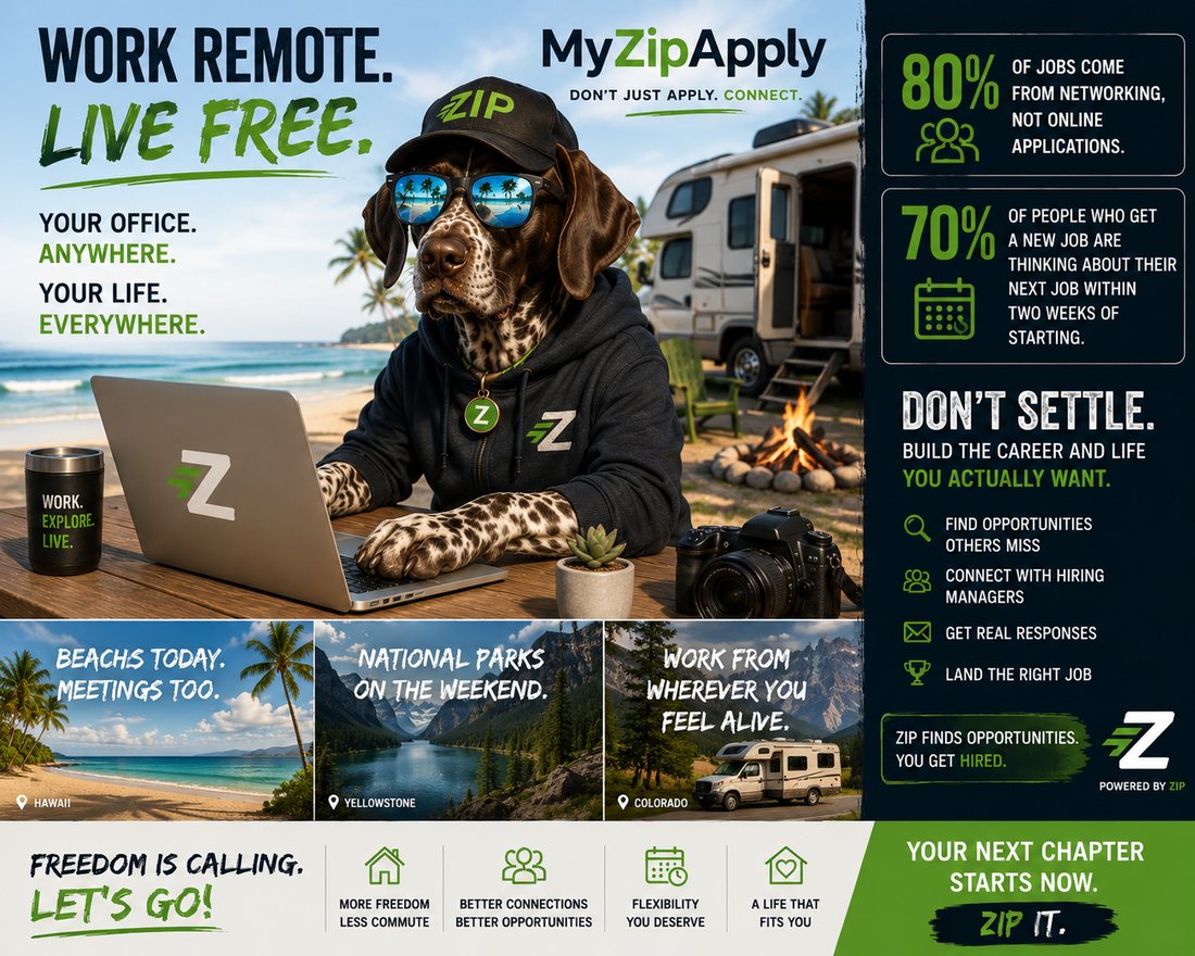 Work remote. Live free. — MyZipApply