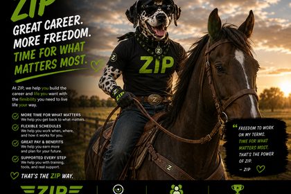 Zip the bird dog — BET ON YOURSELF