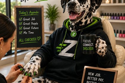 Zip the bird dog — LANDED A GREAT JOB