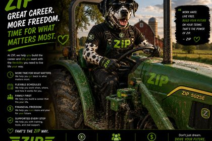 Zip the bird dog — BUILT DIFFERENT