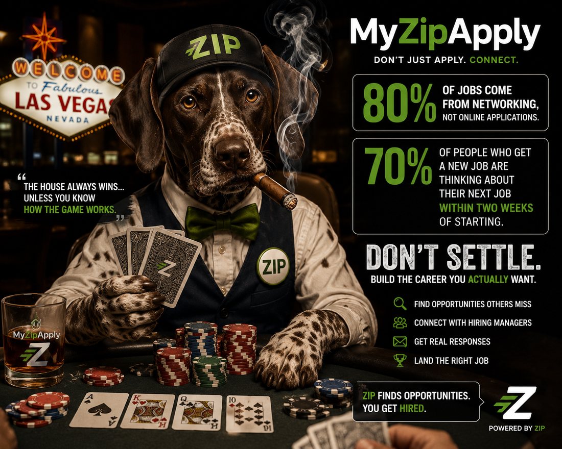 80% of jobs come from networking — MyZipApply